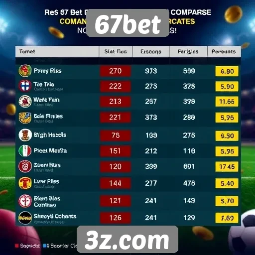 Comparação dos jogos oferecidos por 67bet e concorrentes